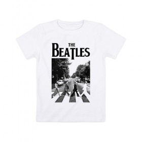Детская футболка хлопок с принтом The Beatles в Курске, 100% хлопок | круглый вырез горловины, полуприлегающий силуэт, длина до линии бедер | beatles | the beatles | битлз | битлс | битлы | группы | джон леннон | джордж харрисон | легенды | музыка | пол маккартни | ринго старр | рок