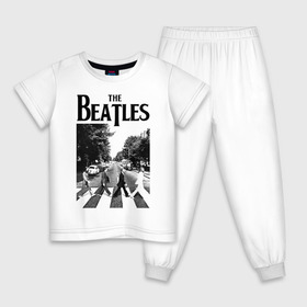 Детская пижама хлопок с принтом The Beatles в Курске, 100% хлопок |  брюки и футболка прямого кроя, без карманов, на брюках мягкая резинка на поясе и по низу штанин
 | beatles | the beatles | битлз | битлс | битлы | группы | джон леннон | джордж харрисон | легенды | музыка | пол маккартни | ринго старр | рок