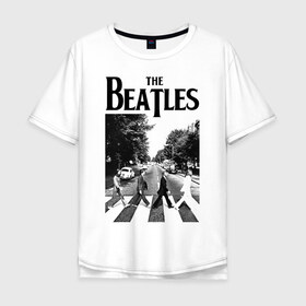Мужская футболка хлопок Oversize с принтом The Beatles в Курске, 100% хлопок | свободный крой, круглый ворот, “спинка” длиннее передней части | beatles | the beatles | битлз | битлс | битлы | группы | джон леннон | джордж харрисон | легенды | музыка | пол маккартни | ринго старр | рок