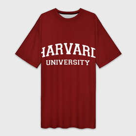 Платье-футболка 3D с принтом Harvard University_девиз в Курске,  |  | harvard university | usa | америка | вуз | гарвард | колледж | образование | студенты | сша | университет | школа