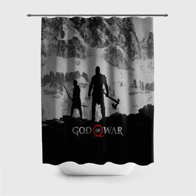 Штора 3D для ванной с принтом GOD of WAR в Курске, 100% полиэстер | плотность материала — 100 г/м2. Стандартный размер — 146 см х 180 см. По верхнему краю — пластиковые люверсы для креплений. В комплекте 10 пластиковых колец | god of war | god of war 2 | god of war ii | бог войны | война богов | колосс родосский | кратос | крик