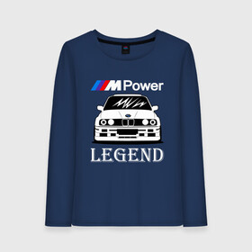 Женский лонгслив хлопок с принтом BMW Power LEGEND в Курске, 100% хлопок |  | bmw | legend | motorsport | power | авто | автомобиль | бмв | бумер | бэха | крутая | легенда | машина | немецкое | тачка