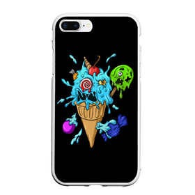 Чехол для iPhone 7Plus/8 Plus матовый с принтом Мороженое Монстр в Курске, Силикон | Область печати: задняя сторона чехла, без боковых панелей | candy | ice cream | marshmallow | monster | monsters | oreo | sweets | zombie | зомби | леденец | леденцы | маршмеллоу | монстр | монстры | мороженое | орео | сладости