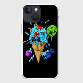 Чехол для iPhone 13 mini с принтом Мороженое Монстр в Курске,  |  | Тематика изображения на принте: candy | ice cream | marshmallow | monster | monsters | oreo | sweets | zombie | зомби | леденец | леденцы | маршмеллоу | монстр | монстры | мороженое | орео | сладости