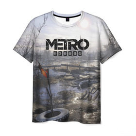 Мужская футболка 3D с принтом Метро в Курске, 100% полиэфир | прямой крой, круглый вырез горловины, длина до линии бедер | exodus | metro | stalker | артем | исход | метро | сталкер | эксодус