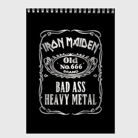 Скетчбук с принтом Iron Maiden в Курске, 100% бумага
 | 48 листов, плотность листов — 100 г/м2, плотность картонной обложки — 250 г/м2. Листы скреплены сверху удобной пружинной спиралью | heavy metal | iron maiden | metal | айрон мейден | группы | метал | музыка | рок | хеви метал