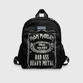 Детский рюкзак 3D с принтом Iron Maiden в Курске, 100% полиэстер | лямки с регулируемой длиной, сверху петелька, чтобы рюкзак можно было повесить на вешалку. Основное отделение закрывается на молнию, как и внешний карман. Внутри дополнительный карман. По бокам два дополнительных кармашка | Тематика изображения на принте: heavy metal | iron maiden | metal | айрон мейден | группы | метал | музыка | рок | хеви метал