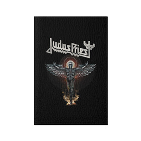 Обложка для паспорта матовая кожа с принтом Judas Priest в Курске, натуральная матовая кожа | размер 19,3 х 13,7 см; прозрачные пластиковые крепления | judas priest | metal | rock | группы | метал | музыка | рок | хард рок | хэви метал