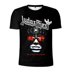 Мужская футболка 3D спортивная с принтом Judas Priest в Курске, 100% полиэстер с улучшенными характеристиками | приталенный силуэт, круглая горловина, широкие плечи, сужается к линии бедра | judas priest | metal | rock | группы | метал | музыка | рок | хард рок | хэви метал
