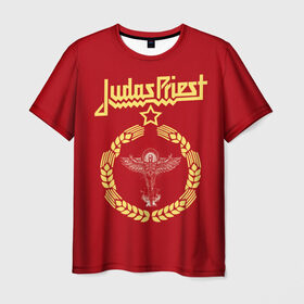 Мужская футболка 3D с принтом Judas Priest в Курске, 100% полиэфир | прямой крой, круглый вырез горловины, длина до линии бедер | Тематика изображения на принте: judas priest | metal | rock | группы | метал | музыка | рок | хард рок | хэви метал
