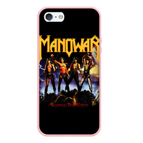 Чехол для iPhone 5/5S матовый с принтом Manowar в Курске, Силикон | Область печати: задняя сторона чехла, без боковых панелей | heavy metal | manowar | power metal | группы | метал | музыка | пауэр метал | рок | хеви метал