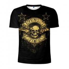 Мужская футболка 3D спортивная с принтом Avenged Sevenfold в Курске, 100% полиэстер с улучшенными характеристиками | приталенный силуэт, круглая горловина, широкие плечи, сужается к линии бедра | a7x | avenged sevenfold | heavy metal | metal | группы | метал | музыка | прогрессивный метал | рок | хард рок | хэви метал