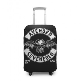 Чехол для чемодана 3D с принтом Avenged Sevenfold в Курске, 86% полиэфир, 14% спандекс | двустороннее нанесение принта, прорези для ручек и колес | a7x | avenged sevenfold | heavy metal | metal | группы | метал | музыка | прогрессивный метал | рок | хард рок | хэви метал