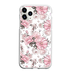 Чехол для iPhone 11 Pro матовый с принтом Розовые розы в Курске, Силикон |  | bouquet | fashion | flora | flowers | illustra | nature | ornament | patterns | petals | pink | roses | style | youth | белый | букет | графика | иллюстрация | картинка | лепестки | мода | молодежная | орнамент | природа | рисунок | розовые | розы