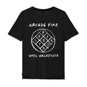 Мужская футболка хлопок Oversize с принтом Arcade Fire в Курске, 100% хлопок | свободный крой, круглый ворот, “спинка” длиннее передней части | 