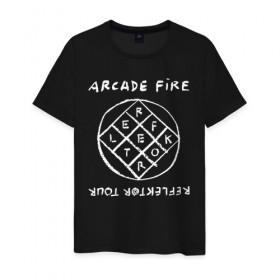 Мужская футболка хлопок с принтом Arcade Fire в Курске, 100% хлопок | прямой крой, круглый вырез горловины, длина до линии бедер, слегка спущенное плечо. | Тематика изображения на принте: 