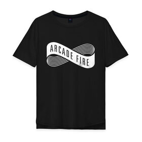 Мужская футболка хлопок Oversize с принтом Arcade Fire в Курске, 100% хлопок | свободный крой, круглый ворот, “спинка” длиннее передней части | arcade fire | music | rock | арт рок | группы | инди | музыка | пост панк | рок