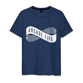 Мужская футболка хлопок с принтом Arcade Fire в Курске, 100% хлопок | прямой крой, круглый вырез горловины, длина до линии бедер, слегка спущенное плечо. | Тематика изображения на принте: arcade fire | music | rock | арт рок | группы | инди | музыка | пост панк | рок