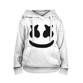 Детская толстовка 3D с принтом MARSHMELLO в Курске, 100% полиэстер | двухслойный капюшон со шнурком для регулировки, мягкие манжеты на рукавах и по низу толстовки, спереди карман-кенгуру с мягким внутренним слоем | marsh | marshmallow | marshmello | marshmelo | mello | music | smile | диджей | лого | маршмеллов | маршмеллоу | маршмеллу | маршмело | маршмелов | маршмелоу | музыка | музыкант | рожица | трэп | улыбка | хаус