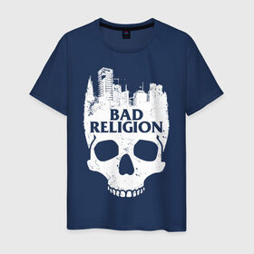 Мужская футболка хлопок с принтом Bad Religion в Курске, 100% хлопок | прямой крой, круглый вырез горловины, длина до линии бедер, слегка спущенное плечо. | bad religion | hardcore | punk | группы | музыка | панк | панк рок | рок