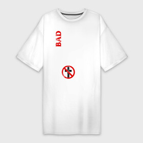 Платье-футболка хлопок с принтом Bad Religion в Курске,  |  | bad religion | hardcore | punk | группы | музыка | панк | панк рок | рок