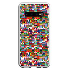 Чехол для Samsung Galaxy S10 с принтом ФЛАГИ в Курске, Силикон | Область печати: задняя сторона чехла, без боковых панелей | pattern | материки | мир | паттерн | страны | текстура | флаги | флаги мира | флажки