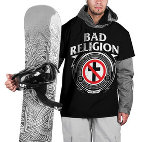 Накидка на куртку 3D с принтом Bad Religion в Курске, 100% полиэстер |  | bad religion | hardcore | punk | группы | музыка | панк | панк рок | рок