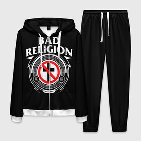 Мужской костюм 3D с принтом Bad Religion в Курске, 100% полиэстер | Манжеты и пояс оформлены тканевой резинкой, двухслойный капюшон со шнурком для регулировки, карманы спереди | Тематика изображения на принте: bad religion | hardcore | punk | группы | музыка | панк | панк рок | рок