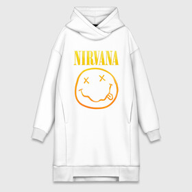 Платье-худи хлопок с принтом NIRVANA в Курске,  |  | nirvana | альтернативный рок | гранж | группа | курт кобейн | логотип нирвана | музыка | нирвана | песни | рок