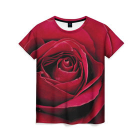 Женская футболка 3D с принтом Бутон алой розы в Курске, 100% полиэфир ( синтетическое хлопкоподобное полотно) | прямой крой, круглый вырез горловины, длина до линии бедер | 8 | day | flower | flowers | international | nature | pud | rose | roses | womens | бутон | день | женский | марта | международный | природа | растение | роза | розы | цветок | цветы