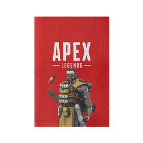 Обложка для паспорта матовая кожа с принтом CAUSTIC APEX LEGENDS в Курске, натуральная матовая кожа | размер 19,3 х 13,7 см; прозрачные пластиковые крепления | apex | caustic | legend | legends | titanfall | апекс | арех | бангалор | бладхаунд | гибралтар | каустик | лайфлайн | ледженд | леджендс | мираж | орех | рэйф