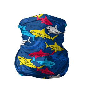 Бандана-труба 3D с принтом Акулы в Курске, 100% полиэстер, ткань с особыми свойствами — Activecool | плотность 150‒180 г/м2; хорошо тянется, но сохраняет форму | blue | drawin | fashion | fish | illustration | ocean | predator | red | sea | sharks | style | water | yellow | youth | акулы | вода | графика | жёлтый | иллюстрация | картинка | красный | мода | молодежная | море | океан | рисунок | рыба | син