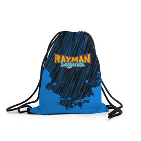 Рюкзак-мешок 3D с принтом RAYMAN LEGENDS в Курске, 100% полиэстер | плотность ткани — 200 г/м2, размер — 35 х 45 см; лямки — толстые шнурки, застежка на шнуровке, без карманов и подкладки | legends rayman. | rayman | rayman legends | rayman legends ps4 | rayman origins