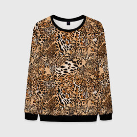 Мужской свитшот 3D с принтом Леопард в Курске, 100% полиэстер с мягким внутренним слоем | круглый вырез горловины, мягкая резинка на манжетах и поясе, свободная посадка по фигуре | camouflage | cat | disguise | fashion | illustration | jungle | leopard | predator | skin | spots | style | wild | youth | графика | джунгли | дикий | иллюстрация | камуфляж | картинка | кошка | леопард | маскировка | мода | молодежная | пятна | рисунок |