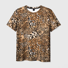 Мужская футболка 3D с принтом Леопард в Курске, 100% полиэфир | прямой крой, круглый вырез горловины, длина до линии бедер | Тематика изображения на принте: camouflage | cat | disguise | fashion | illustration | jungle | leopard | predator | skin | spots | style | wild | youth | графика | джунгли | дикий | иллюстрация | камуфляж | картинка | кошка | леопард | маскировка | мода | молодежная | пятна | рисунок |