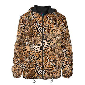 Мужская куртка 3D с принтом Леопард в Курске, ткань верха — 100% полиэстер, подклад — флис | прямой крой, подол и капюшон оформлены резинкой с фиксаторами, два кармана без застежек по бокам, один большой потайной карман на груди. Карман на груди застегивается на липучку | camouflage | cat | disguise | fashion | illustration | jungle | leopard | predator | skin | spots | style | wild | youth | графика | джунгли | дикий | иллюстрация | камуфляж | картинка | кошка | леопард | маскировка | мода | молодежная | пятна | рисунок |