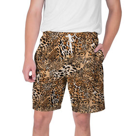 Мужские шорты 3D с принтом Леопард в Курске,  полиэстер 100% | прямой крой, два кармана без застежек по бокам. Мягкая трикотажная резинка на поясе, внутри которой широкие завязки. Длина чуть выше колен | camouflage | cat | disguise | fashion | illustration | jungle | leopard | predator | skin | spots | style | wild | youth | графика | джунгли | дикий | иллюстрация | камуфляж | картинка | кошка | леопард | маскировка | мода | молодежная | пятна | рисунок |
