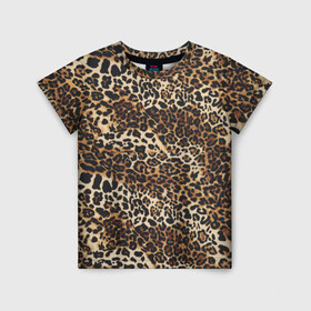 Детская футболка 3D с принтом Леопард в Курске, 100% гипоаллергенный полиэфир | прямой крой, круглый вырез горловины, длина до линии бедер, чуть спущенное плечо, ткань немного тянется | camouflage | cat | disguise | fashion | illustration | jungle | leopard | predator | skin | spots | style | wild | youth | графика | джунгли | дикий | иллюстрация | камуфляж | картинка | кошка | леопард | маскировка | мода | молодежная | пятна | рисунок |