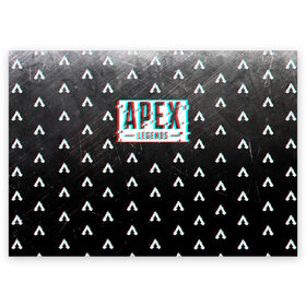 Поздравительная открытка с принтом APEX LEGENDS/GLITCH в Курске, 100% бумага | плотность бумаги 280 г/м2, матовая, на обратной стороне линовка и место для марки
 | apex legends | apex legends battle. | apex legends engine | apex legends origin | apex legends игра | titanfall apex legends