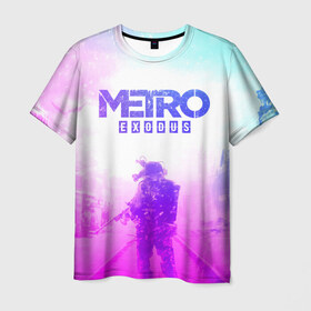 Мужская футболка 3D с принтом METRO: EXODUS в Курске, 100% полиэфир | прямой крой, круглый вырез горловины, длина до линии бедер | 