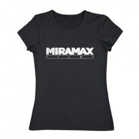 Женская футболка хлопок с принтом MIRAMAX FILM_ в Курске, 100% хлопок | прямой крой, круглый вырез горловины, длина до линии бедер, слегка спущенное плечо | miramax film | киностудия | мирамакс
