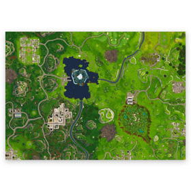 Поздравительная открытка с принтом FORTNITE Map в Курске, 100% бумага | плотность бумаги 280 г/м2, матовая, на обратной стороне линовка и место для марки
 | Тематика изображения на принте: battle | boss | floss | fort | fortnite | game | games | island | lama | map | nite | pubg | royale | survival | битва | дроп | игра | игры | карта | королевская | лама | массакр | найт | остров | пабг | форт | фортнайт