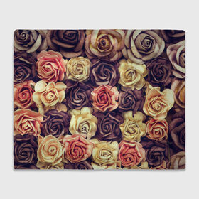 Плед 3D с принтом Шоколадные розы в Курске, 100% полиэстер | закругленные углы, все края обработаны. Ткань не мнется и не растягивается | бабушке | девочке | девушке | дочке | желтые цветы | женщине | маме | подруге | природа | розовые цветы | розы | сестре | теще | тюльпаны | цветы