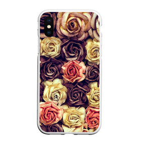 Чехол для iPhone XS Max матовый с принтом Шоколадные розы в Курске, Силикон | Область печати: задняя сторона чехла, без боковых панелей | бабушке | девочке | девушке | дочке | желтые цветы | женщине | маме | подруге | природа | розовые цветы | розы | сестре | теще | тюльпаны | цветы