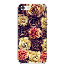 Чехол для iPhone 5/5S матовый с принтом Шоколадные розы в Курске, Силикон | Область печати: задняя сторона чехла, без боковых панелей | бабушке | девочке | девушке | дочке | желтые цветы | женщине | маме | подруге | природа | розовые цветы | розы | сестре | теще | тюльпаны | цветы