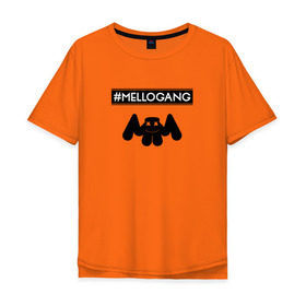 Мужская футболка хлопок Oversize с принтом MELLOGANG (MARSHMELLO) в Курске, 100% хлопок | свободный крой, круглый ворот, “спинка” длиннее передней части | Тематика изображения на принте: 