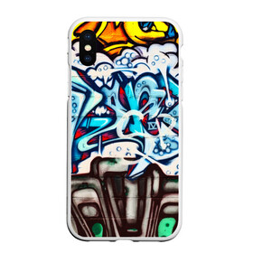 Чехол для iPhone XS Max матовый с принтом Graffiti в Курске, Силикон | Область печати: задняя сторона чехла, без боковых панелей | grafity | paint | street art | urban | город | граффити | искусство | кирпичи | краски | рисунки | стена | улицы | уличное искусство