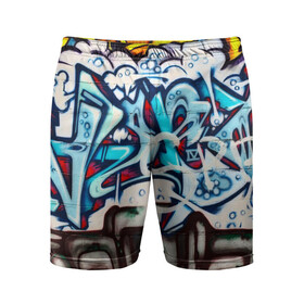 Мужские шорты спортивные с принтом Graffiti в Курске,  |  | grafity | paint | street art | urban | город | граффити | искусство | кирпичи | краски | рисунки | стена | улицы | уличное искусство