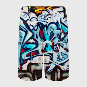 Детские спортивные шорты 3D с принтом Graffiti в Курске,  100% полиэстер
 | пояс оформлен широкой мягкой резинкой, ткань тянется
 | grafity | paint | street art | urban | город | граффити | искусство | кирпичи | краски | рисунки | стена | улицы | уличное искусство