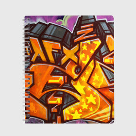Тетрадь с принтом graffiti color в Курске, 100% бумага | 48 листов, плотность листов — 60 г/м2, плотность картонной обложки — 250 г/м2. Листы скреплены сбоку удобной пружинной спиралью. Уголки страниц и обложки скругленные. Цвет линий — светло-серый
 | graffiti | paint | street art | urban | город | граффити | искусство | кирпичи | краски | рисунки | стена | улицы | уличное искусство